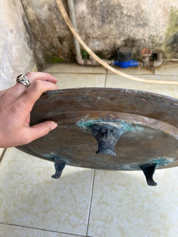 MÂM ĐỒNG 3 CHÂN CŨ XƯA - Hình ảnh 11