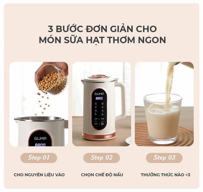 Máy làm sữa hạt mini Gume - Ảnh 3