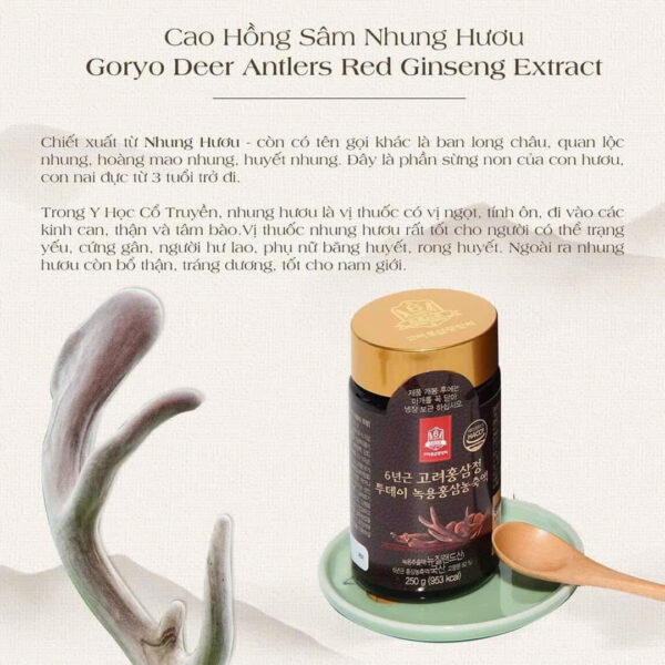 Cao Hồng Sâm Nhung Hươu Goryo - Hình ảnh 2
