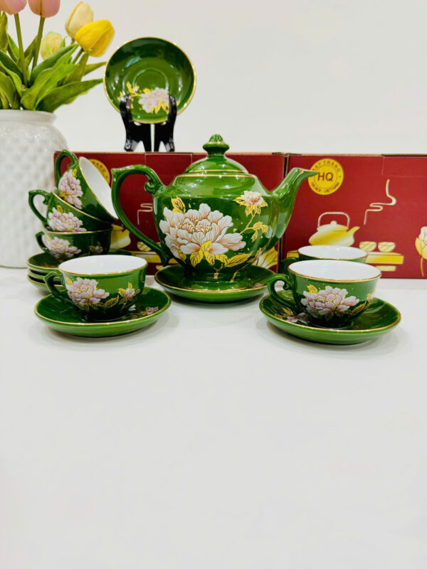 ấm chén hoa sen - Hình ảnh 3