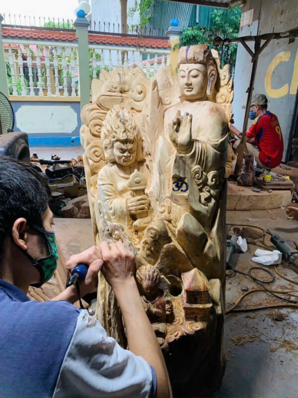 Phật như lai và bất động minh vương bồ tát - Hình ảnh 3