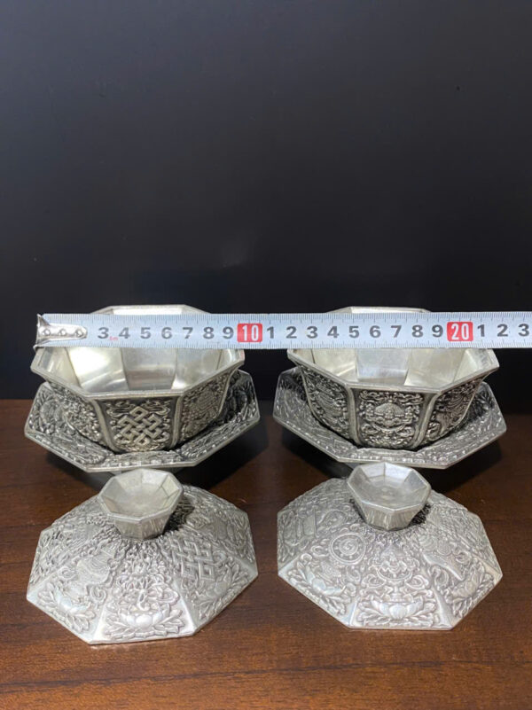 CẶP  TÁCH  TRÀ  TRÁNG   BẠC - Hình ảnh 4