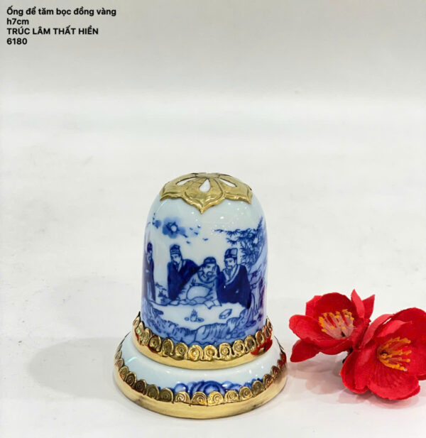 Hộp tăm bọc đồng vàng