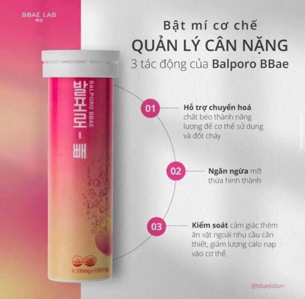 Viên sủi giảm cân Balporo Bbae - Hình ảnh 2
