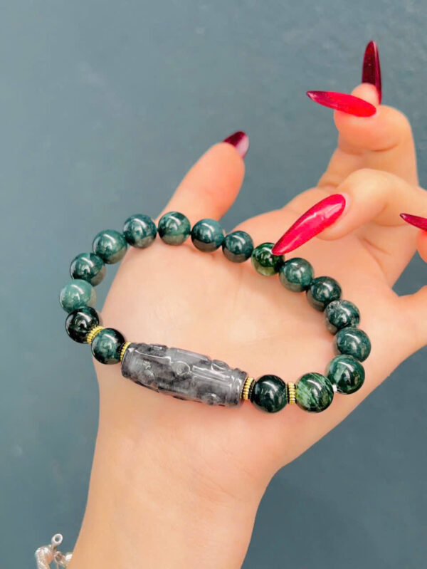 Đá 9 mắt ngọc ngà đen mix - Hình ảnh 5