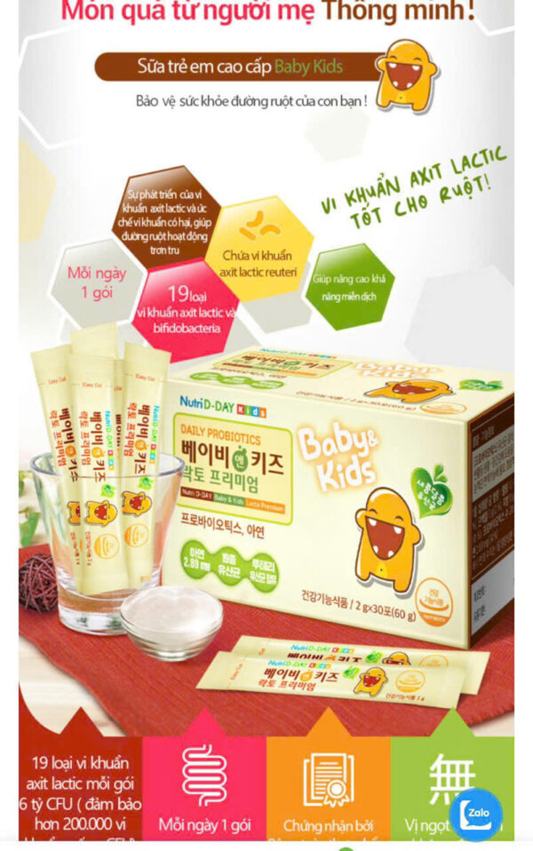 Lợi khuẩn cho bé Nutriday