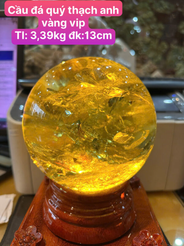 Cầu đá quý thạch anh vàng - Hình ảnh 2