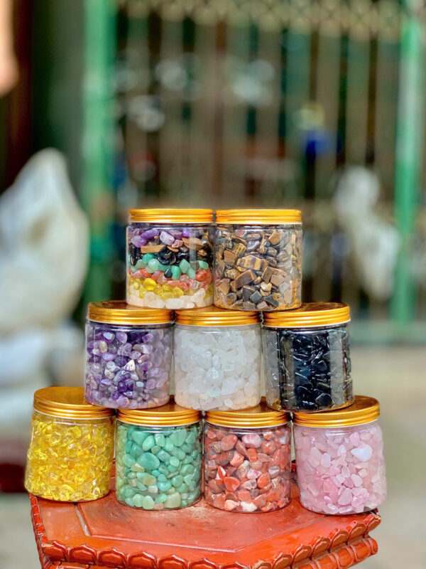 Lọ Vụn Thạch Anh Các Màu