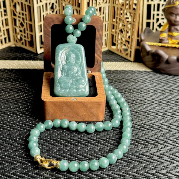 Mặt phật a di đà lam ngọc