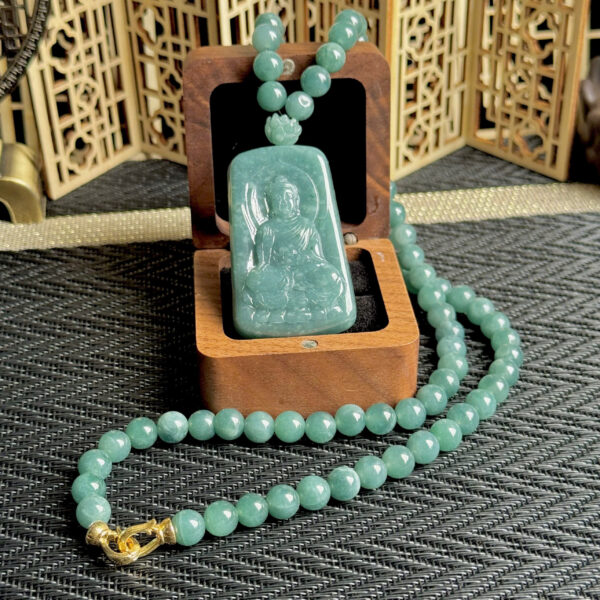 Mặt phật a di đà lam ngọc - Hình ảnh 5