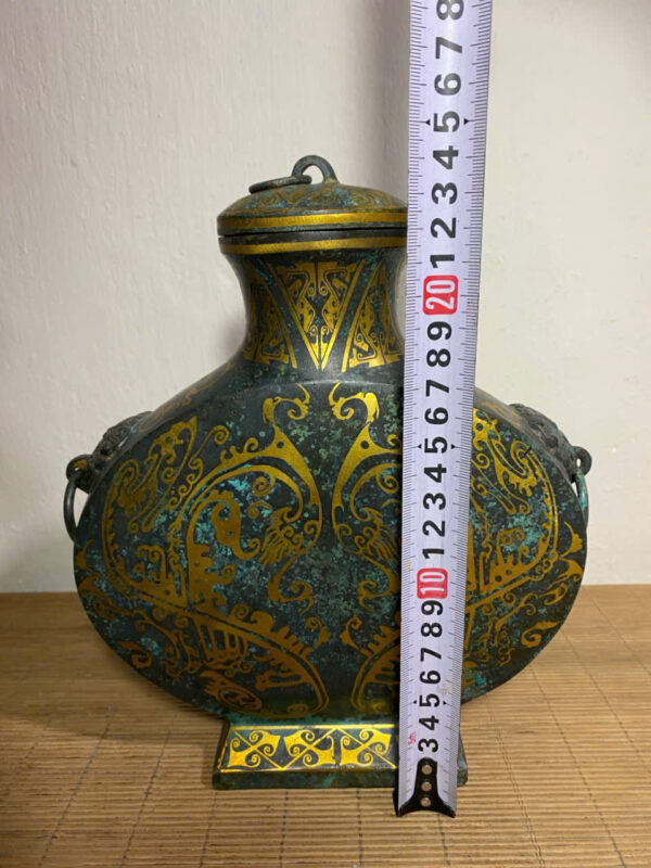 BÌNH ĐỒNG XƯA KHẢM VÀNG - Hình ảnh 2