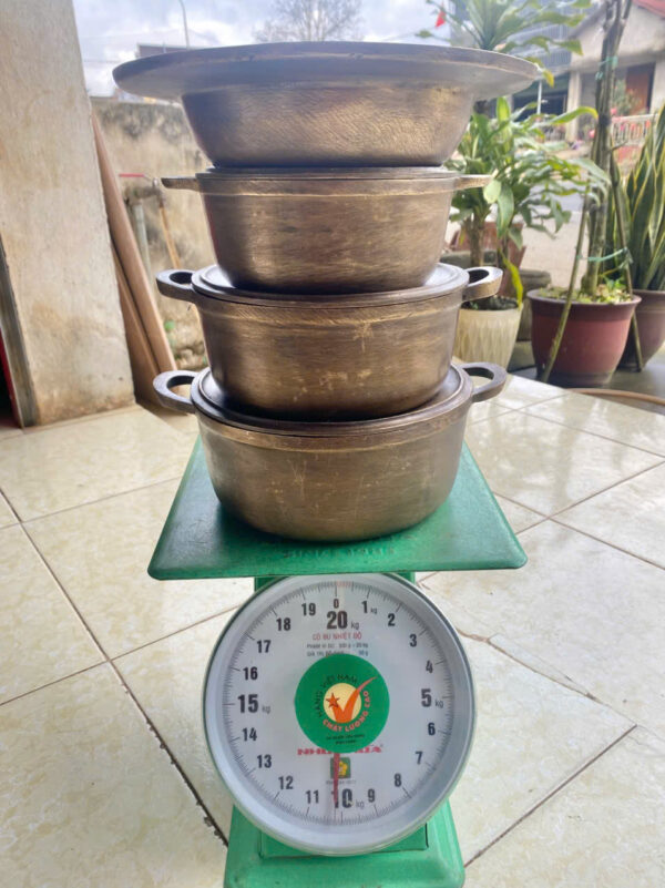 BỘ  NỒI  NIÊU THAU ĐỒNG 1916 - Hình ảnh 3