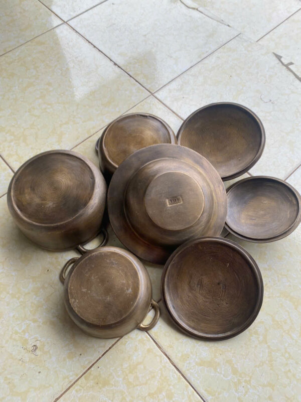 BỘ  NỒI  NIÊU THAU ĐỒNG 1916 - Hình ảnh 5