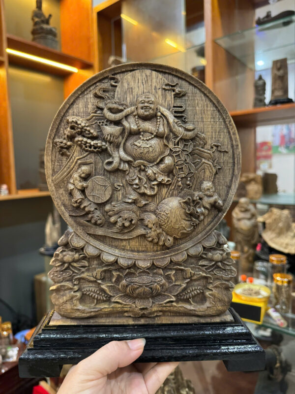 Tranh Di lặc Trầm Hương - Hình ảnh 2