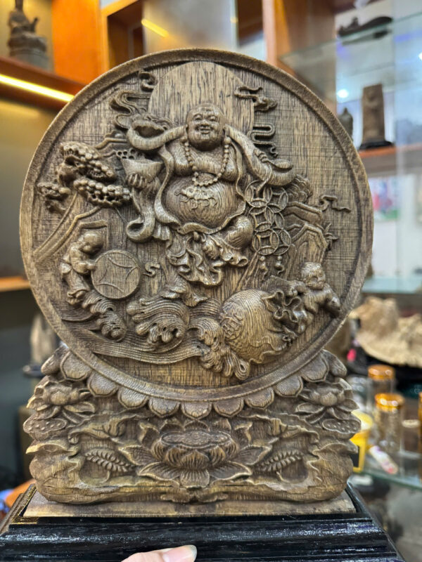 Tranh Di lặc Trầm Hương - Hình ảnh 3