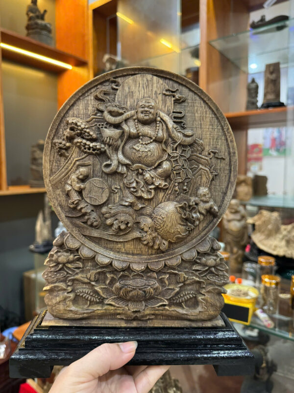Tranh Di lặc Trầm Hương - Hình ảnh 4