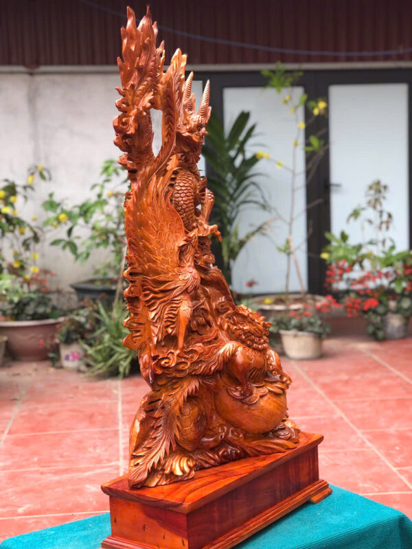 Tứ linh hội tụ gỗ hương ta - Hình ảnh 3