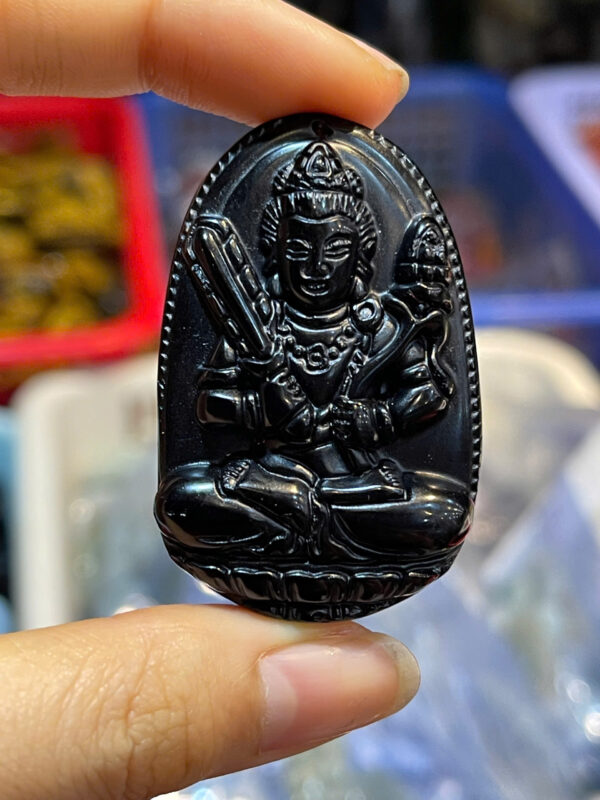 Phật Bản Mệnh Ngọc Onyx Đen - Hình ảnh 2