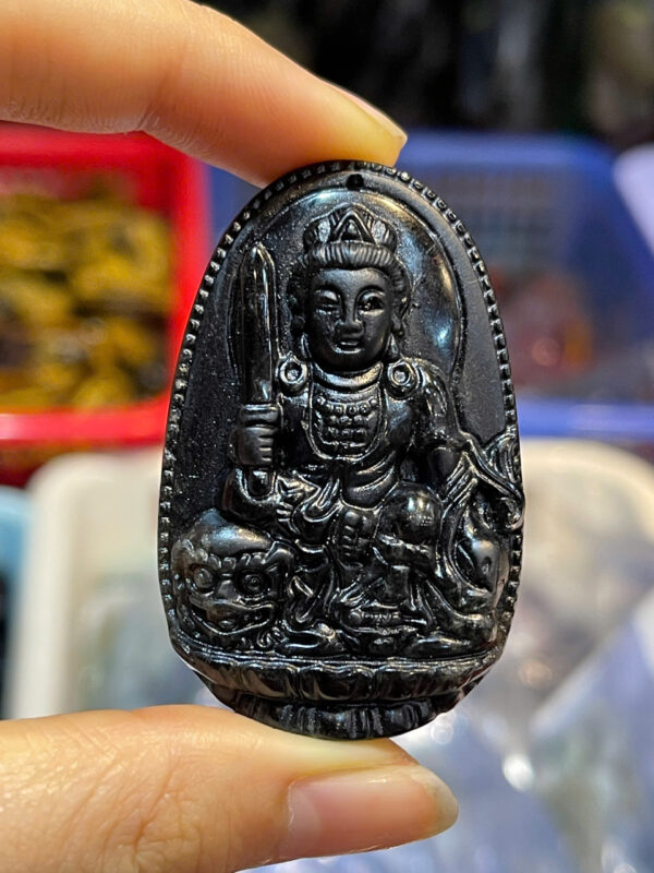 Phật Bản Mệnh Ngọc Onyx Đen - Hình ảnh 6