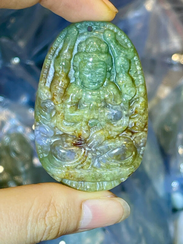 Phật Bản Mệnh Ngọc Mã Não Rêu - Hình ảnh 2