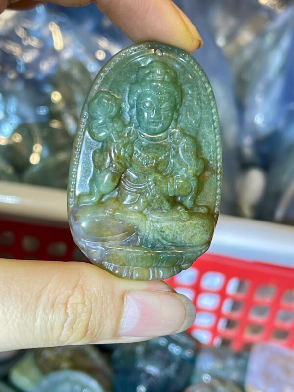 Phật Bản Mệnh Ngọc Mã Não Rêu - Hình ảnh 9