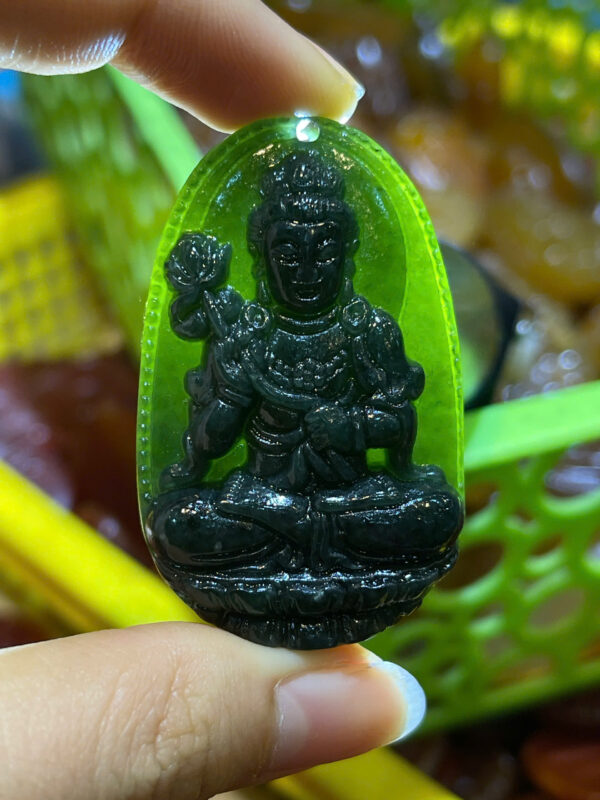 Phật Bản Mệnh Ngọc Bích Xanh - Hình ảnh 4