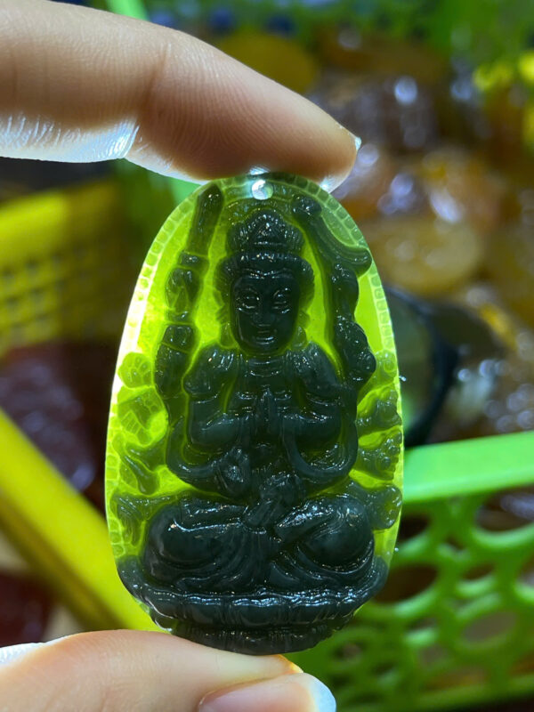 Phật Bản Mệnh Ngọc Bích Xanh