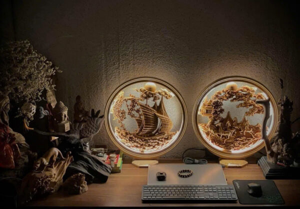 Tranh đèn decor nhà siêu đẹp - Hình ảnh 3