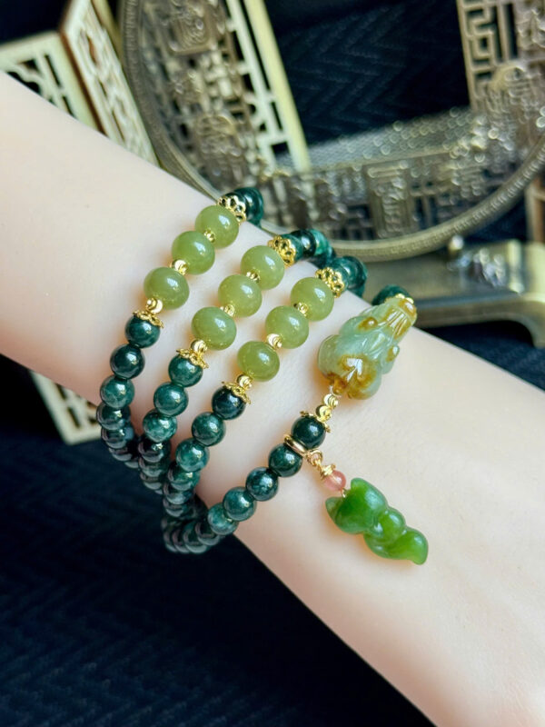 Chuỗi lam ngọc 6ly cuốn 4 vòng - Hình ảnh 4