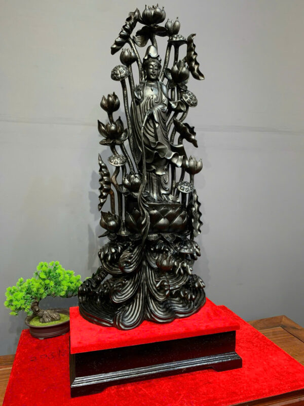 Mẹ Quan Âm Gỗ Mun Sừng - Hình ảnh 4