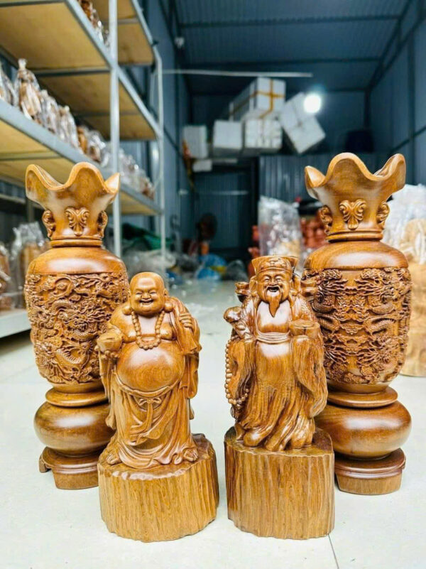 Bộ kích tài lộc gỗ bách xanh