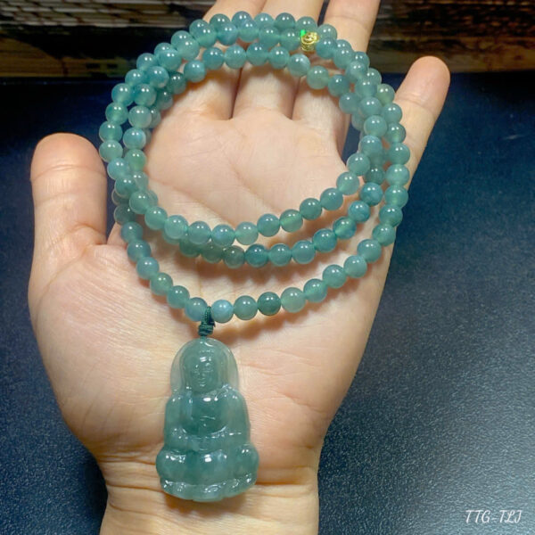 Chuỗi Lam Ngọc Jade A 6 ly - Hình ảnh 2