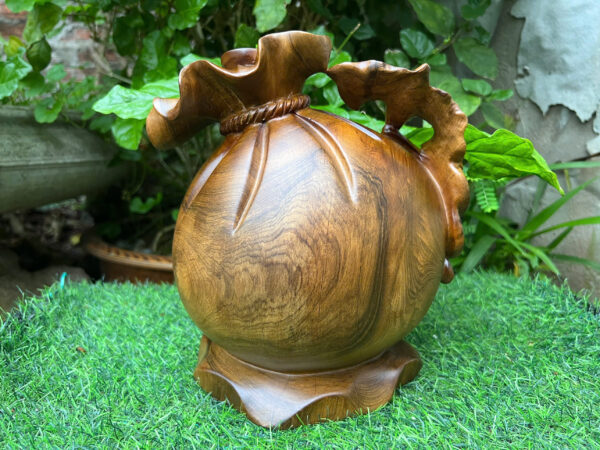túi tiền tài lộc gỗ bách xanh - Hình ảnh 5
