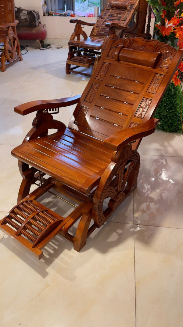 GHẾ ĐU ĐƯA GỖ gõ - Hình ảnh 2