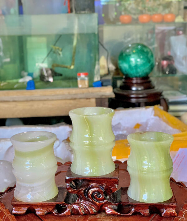 Ống bút Onix Trắng - Xanh - Hình ảnh 4