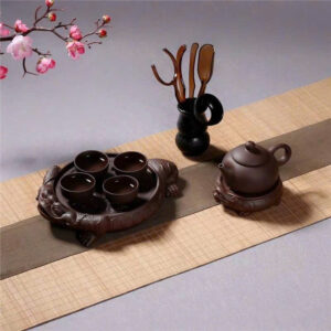 Bộ ấm chén ấm tử sa cát tím