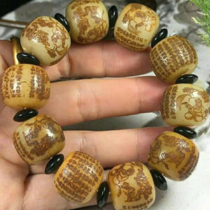 Vòng tay ngọc bích sưu tầm ngọc tự nhiên chiện văn cổ