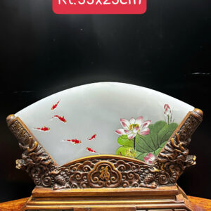 Quạt ngọc onyx khảm