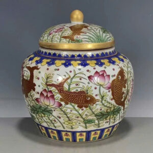 Hũ gốm Ngư Tảo Liên Hoa