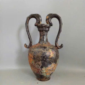 Bình gốm quai rồng