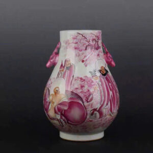 bình gốm giỏ dâu