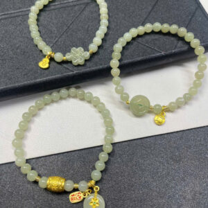 Vòng Hoà Điền 6mm Mix Charm Hoà điền