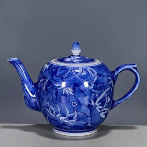 ấm trà gốm sứ men lam