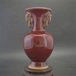 bình gốm sứ tráng men đỏ