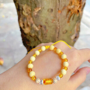 Vòng hổ phách mix lu cho bé