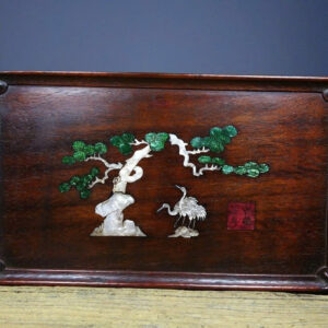 Khay gỗ tùng hạc diên niên